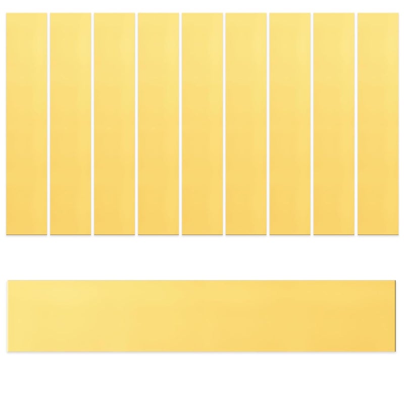 Rustark 10Pcs Brass Strip Assortment Kit Brass Sheet Metal Shim Stock Sheet Metal Shims, 1" Width x 5.9" Length, 0.006" Thickness - Image 1